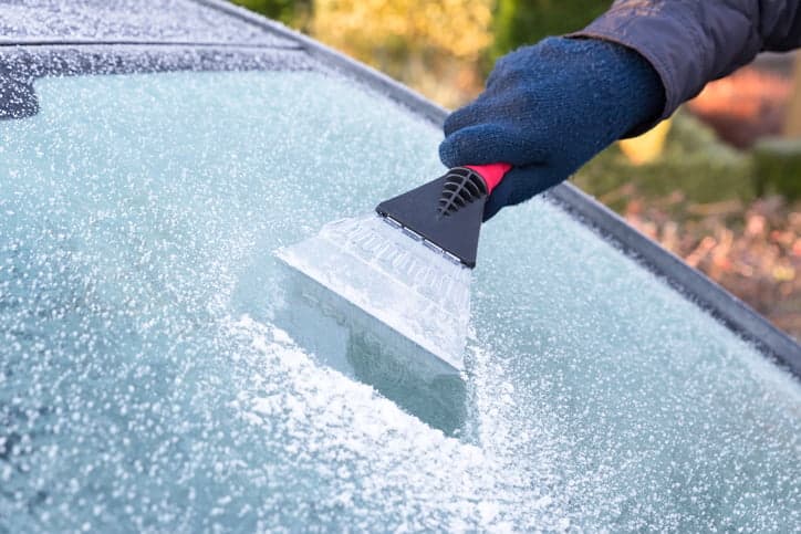 icy windshield