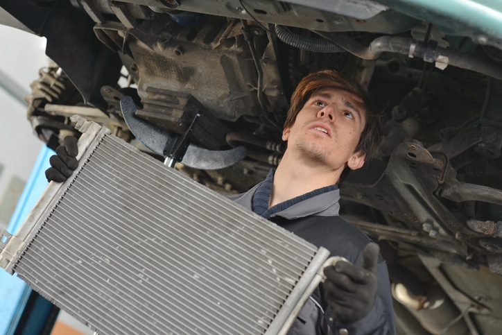 checking radiator